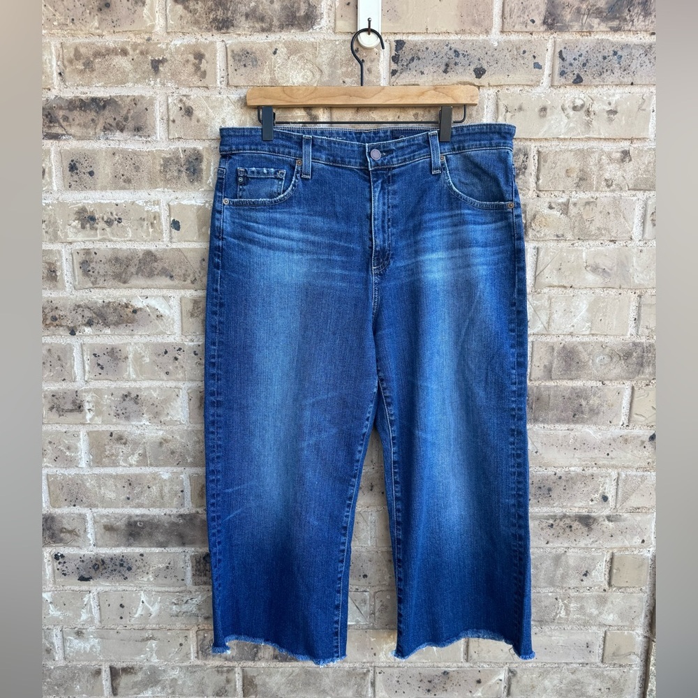 AG Los Angeles Saige High Rise Wide Leg Classic Blue Women's Jeans 32